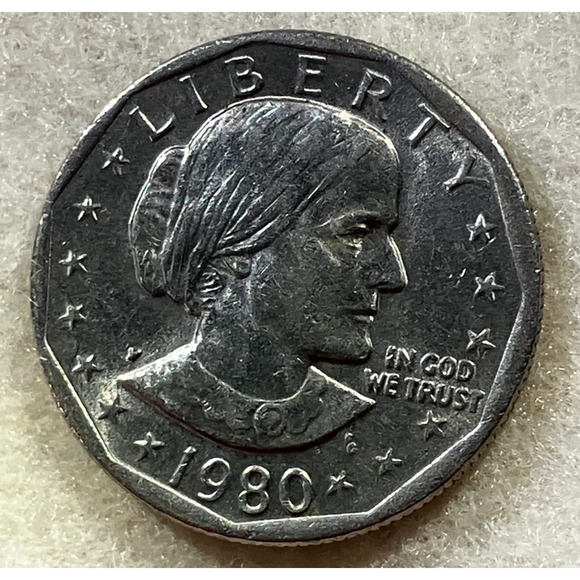 1980 P Susan B Anthony Dollar US Mint Coin - Picture 1 of 3